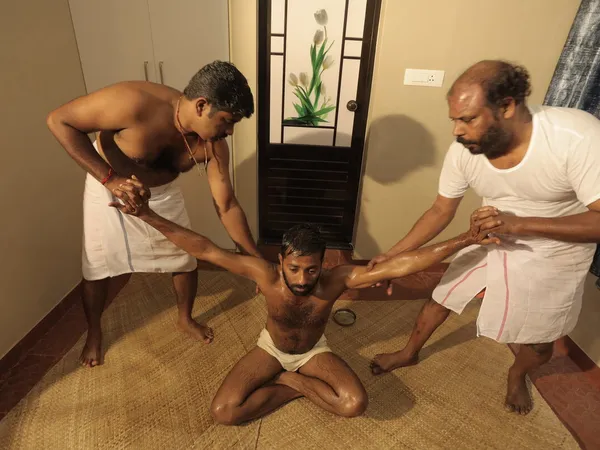 Marma Abhyangam pressure point massage for pain relief and inflammation reduction